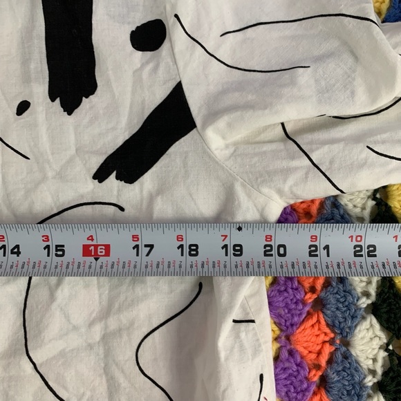 Vintage 80s Randy W/ Love Abstract Art Oversized Open Front Cotton Shirt… - Picture 12 of 16